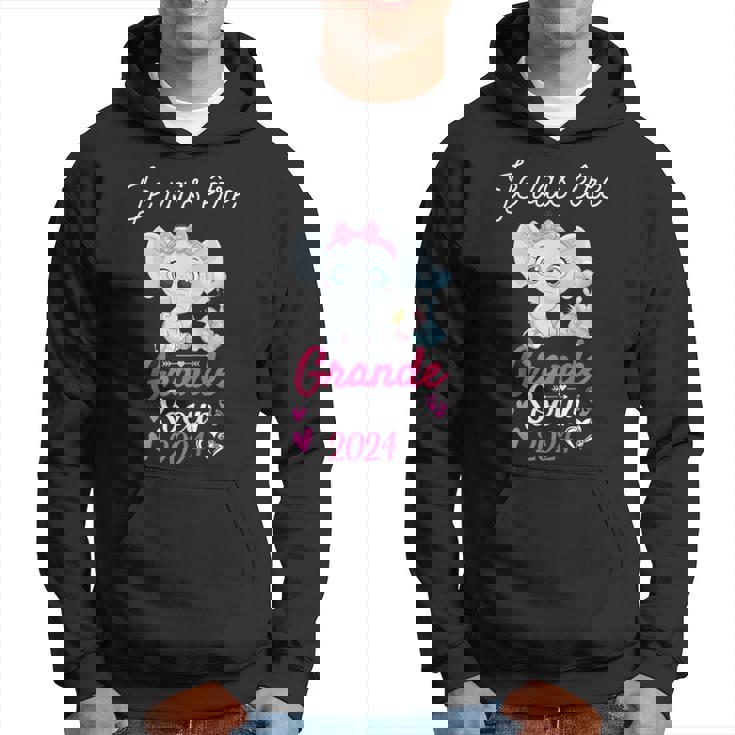 Future Grande Sœur Éléphant Je Vais Être Grande Soeur 2024 Sweat à capuche