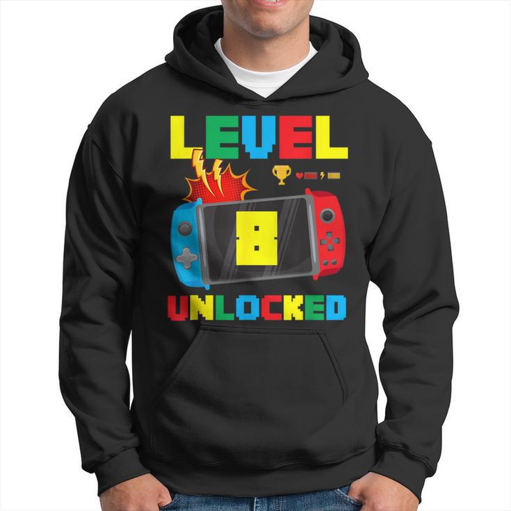 Gamer It's My 8Th Birthday Level 8 Unlocked Video Gaming Hoodie