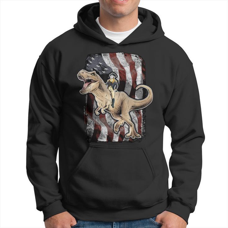 George Washington Riding T-Rex Dinosaur Hoodie