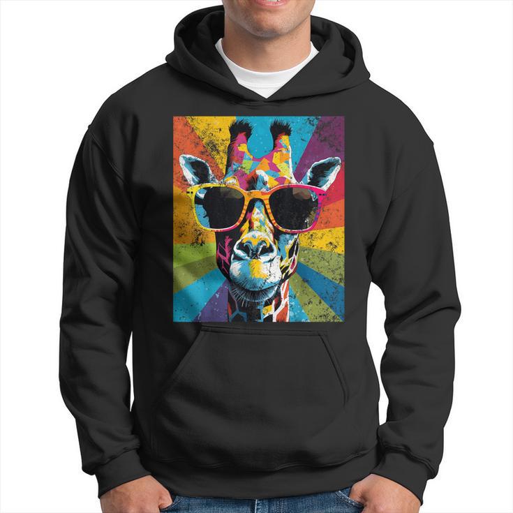 Giraffe Vintage Sunglasses African Animal Lover Hoodie