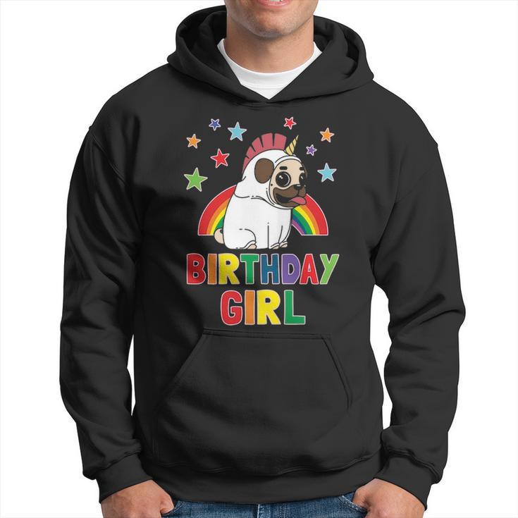 Girl Birthday Unicorn Pug B Day Party Kids Idea Unipug Hoodie
