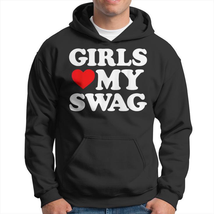 Girls Heart My Swag Girls Love My Swag Valentine's Day Hear Hoodie