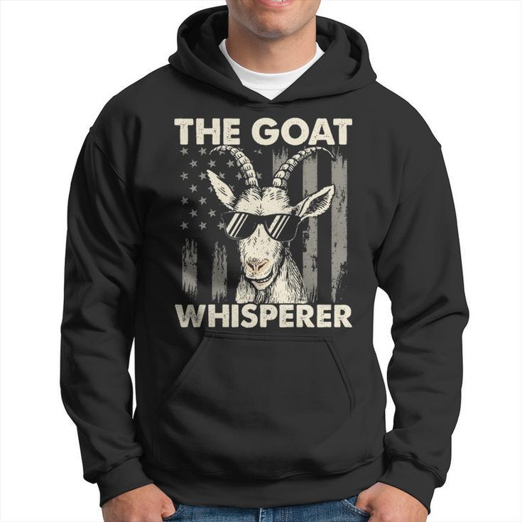 The Goat Whisperer Usa American Flag Farm Animal Hoodie