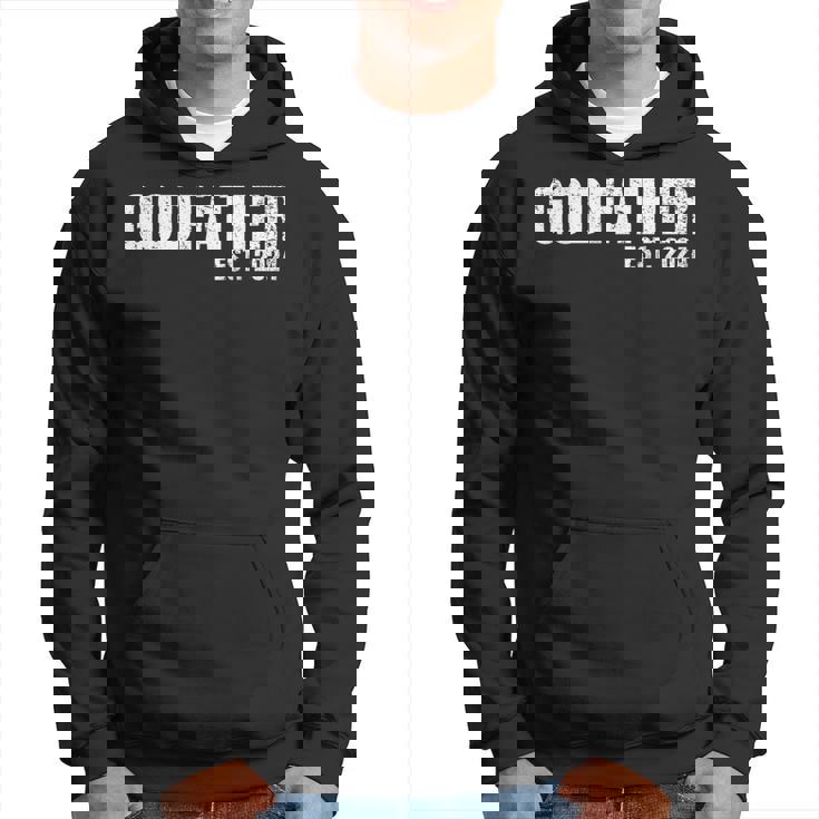 Godfather Est 2024 Father's Day God Dad Announcement Reveal Hoodie