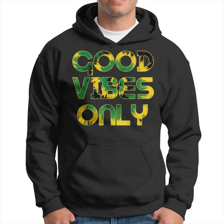 Good Vibe Only Jamaica Flag Tie Dye Positive Vibes Only Hoodie