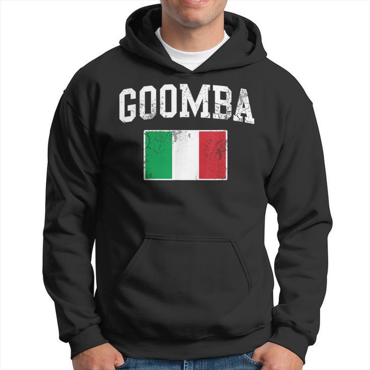 Goomba Italian Flag Italia Italy Vintage Distressed Hoodie