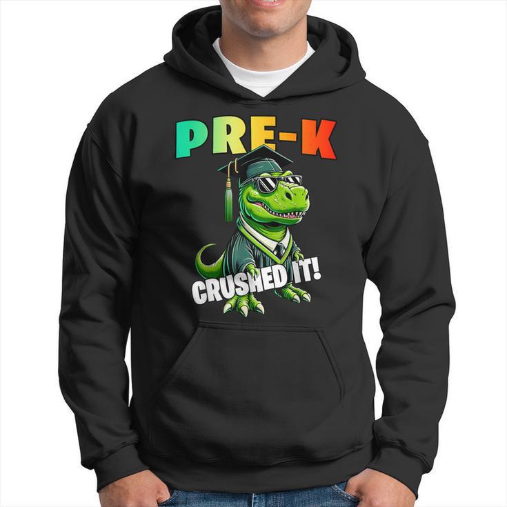 Graduation Pre-K Dinosaur T Rex Crushed It Boys Grad Hoodie