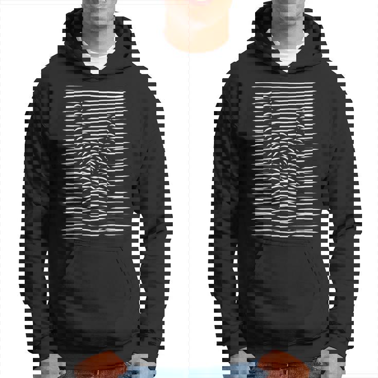 Gráfico De Ilusión Óptica Heavy Metal Music Devil Horns Camiseta