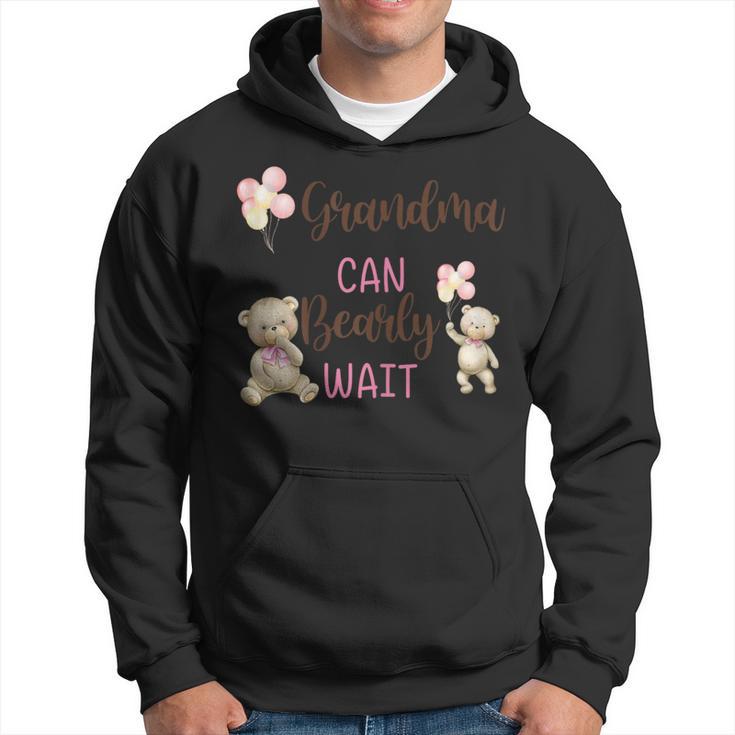 Grandma We Can Bearly Wait Gender Neutral Baby Shower Hoodie