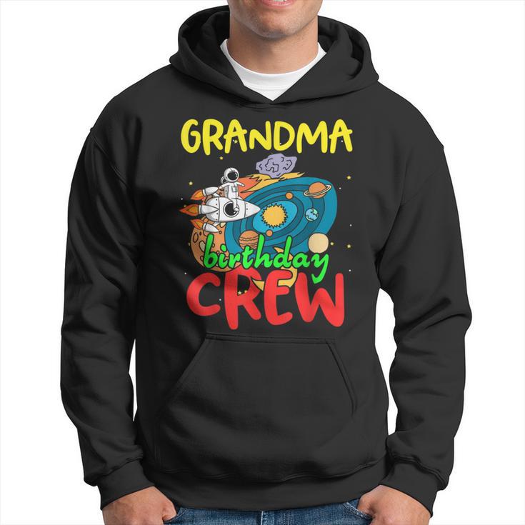 Grandma Birthday Crew Outer Space Planets Universe Party Hoodie