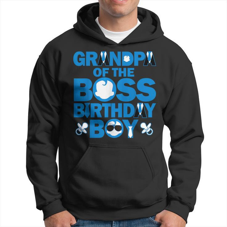 Grandpa Of The Boss Birthday Boy Baby Family Party Decor Hoodie