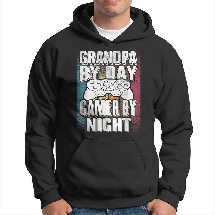 Grandpa By Day Gamer By Night For Father Gamer Hoodie