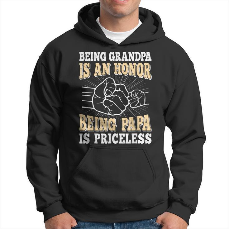 Being Grandpa Is An Honor Being Papa Is Priceless Vintage Hoodie
