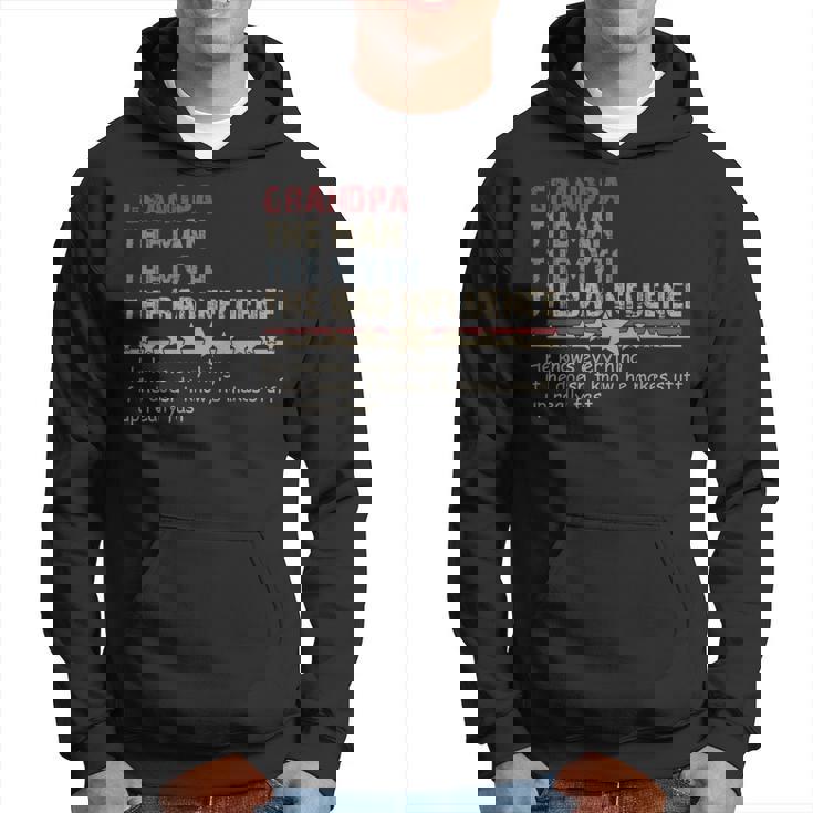 Grandpa The Man The Myth The Bad Influence Hoodie