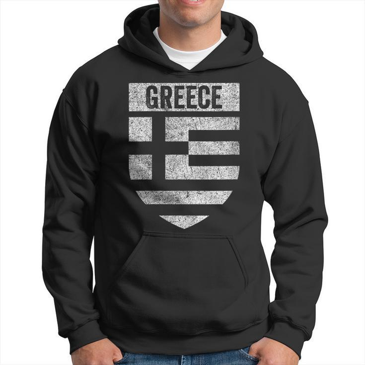 Greek Flag Cool Distressed Vintage Look Flag Of Greece Pride Hoodie