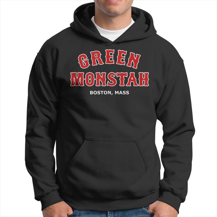 Green Monstah Boston Mass New England Sports Hoodie