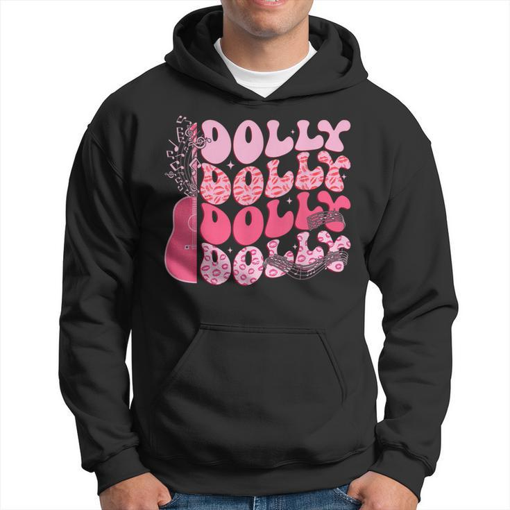 Groovy Dolly First Name Guitar Pink Cowgirl Western Hoodie