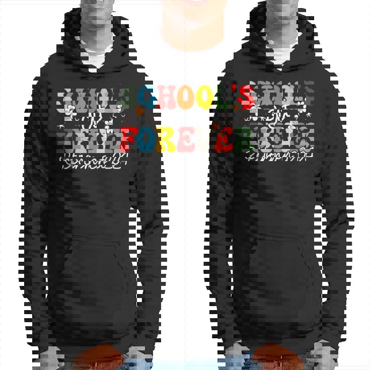Groovy School's Out Forever Retirement 2024 Retired Teacher Hoodie
