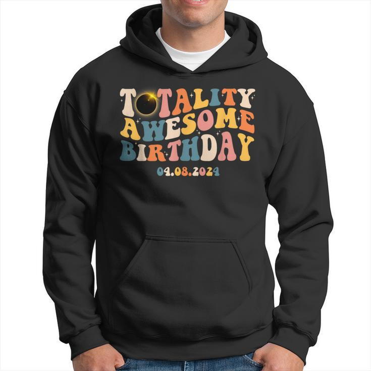 Groovy Total Solar Eclipse April 8 2024 Totality Birthday Hoodie