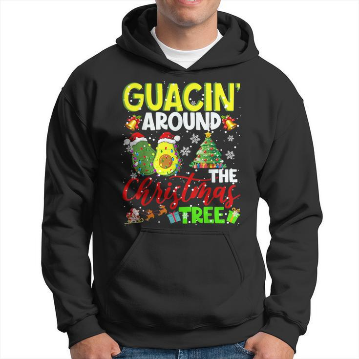 Guacin' Around The Xmas Tree Christmas Santa Avocado Vegan Hoodie