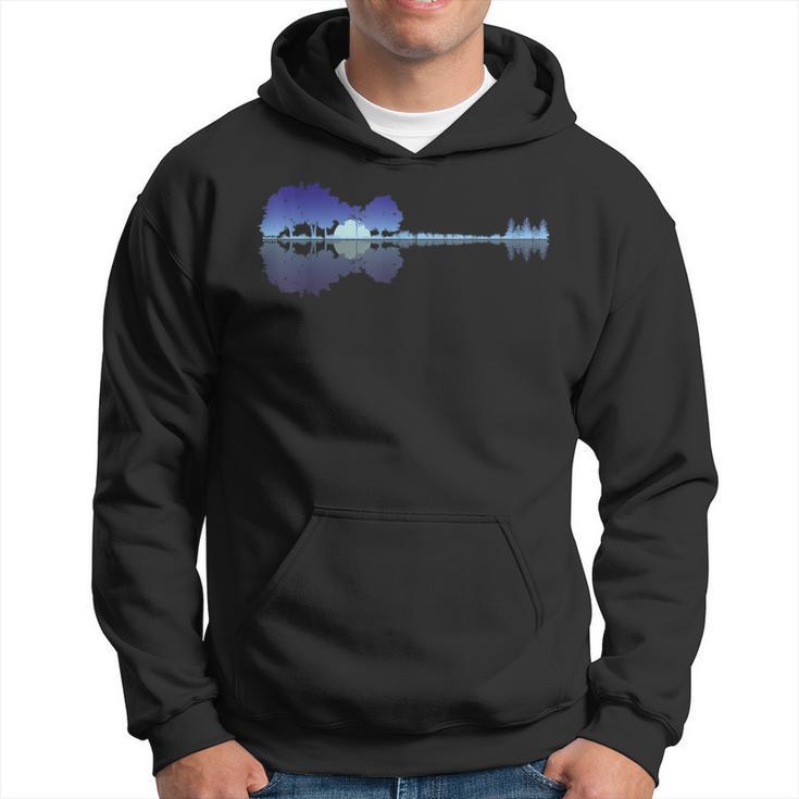 Guitar Lake Shadow Music Lovers Rock Guitar Musician Hoodie