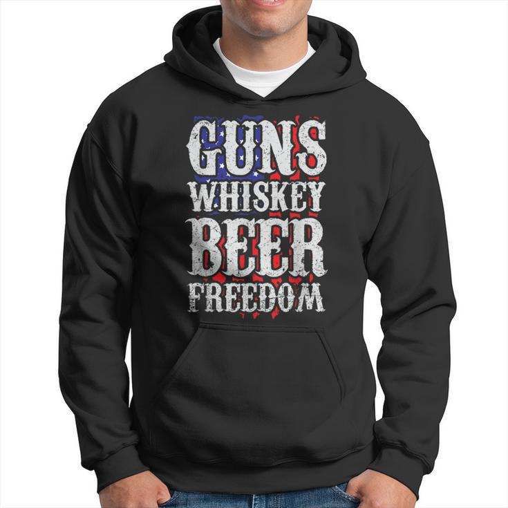Guns Whisky Beer And Freedom Us Flag Hoodie