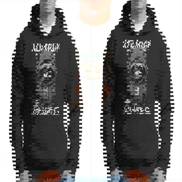Guten Morgen Ganz Thin Ice Cream Black Hoodie