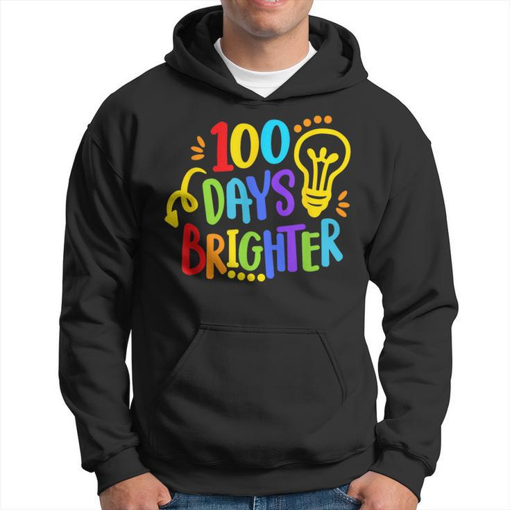 Happy 100Th Day Of School 100 Days Brighter Girls Teacher Hoodie