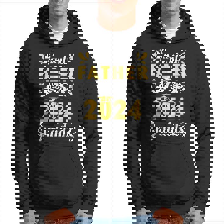 Happy Class Of School Day Proud Father Of Two 2024 Graduates Hoodie