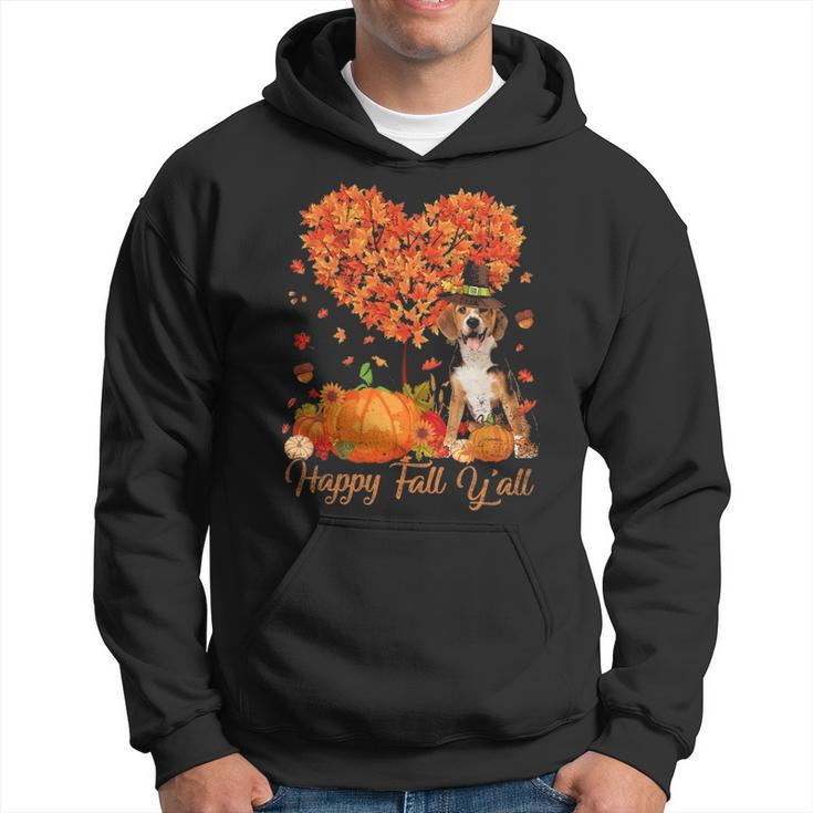 Happy Fall Y'all Beagle Dog Pumpkin Thanksgiving Hoodie