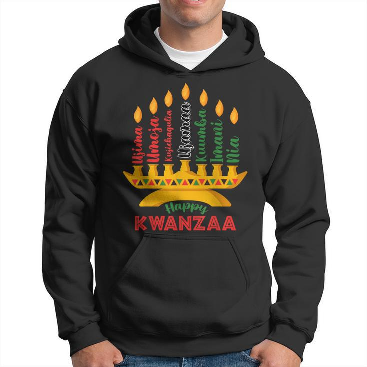 Happy Kwanzaa Kinara Seven Candles Principles Of Kwanzaa Hoodie