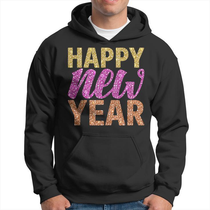 Happy New Year 2022 Sparkling Letters New Years Eve Hoodie