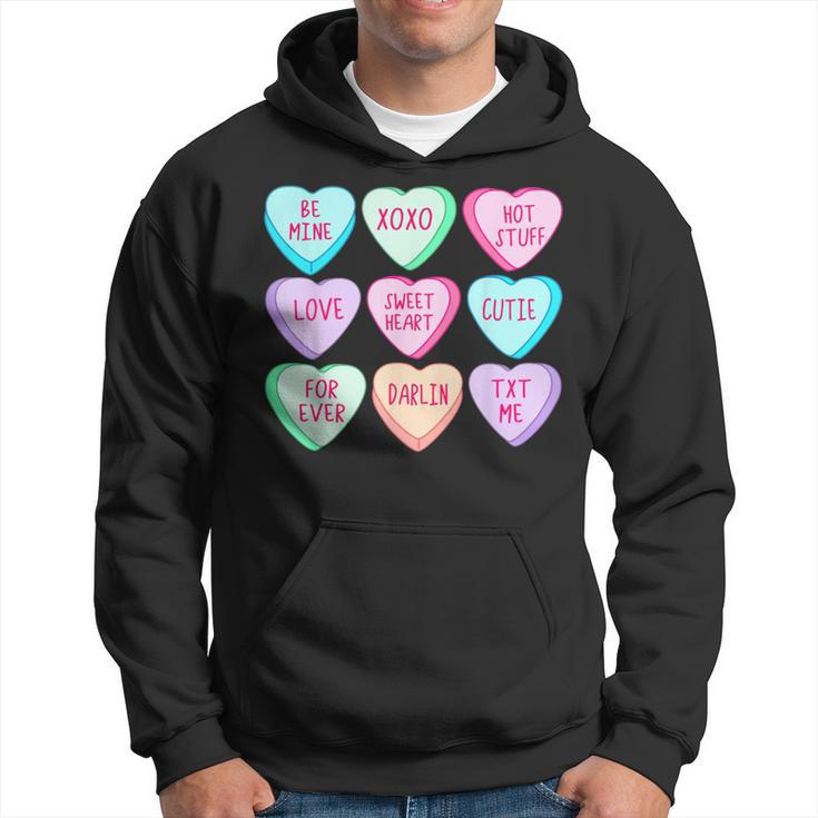 Happy Valentines Day Candy Conversation Hearts Cute Hoodie