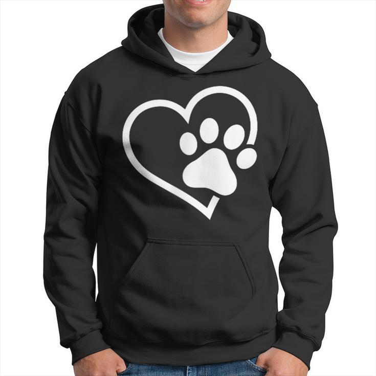Heart With Paw For Cat Or Dog Lovers Hoodie