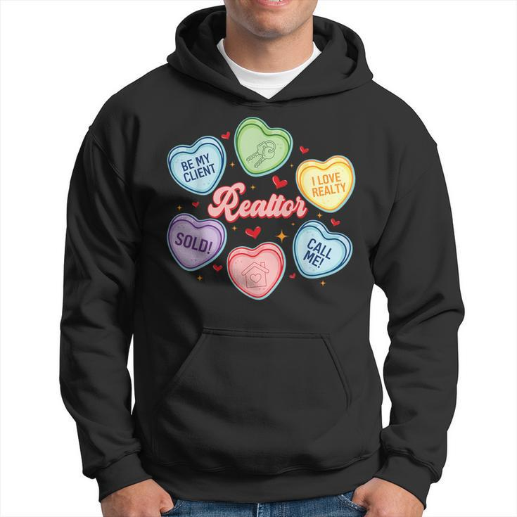 Hearts Candy Valentines Day Real Estate Be My Client Hoodie