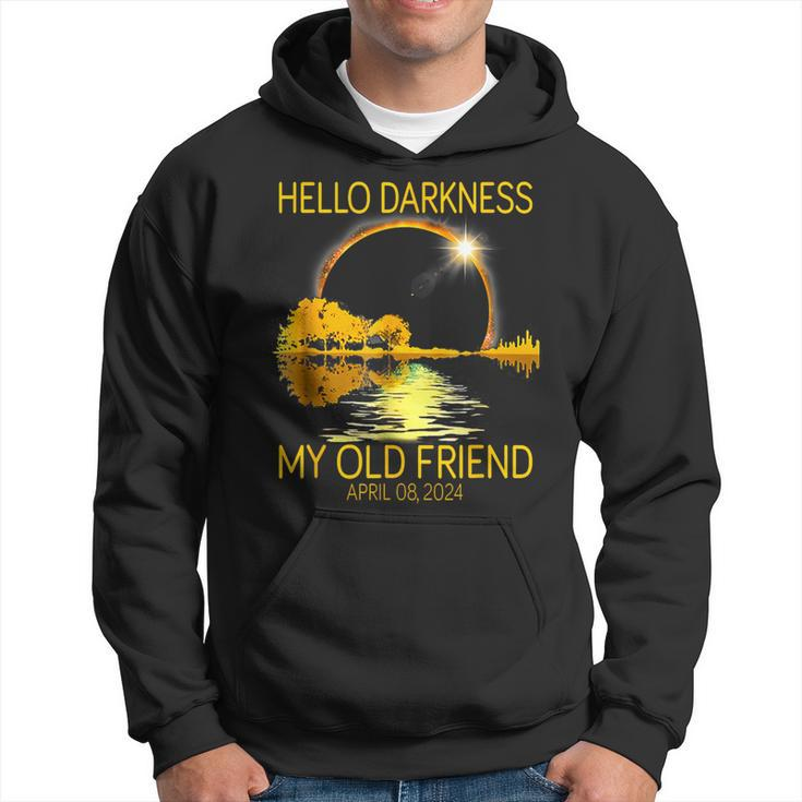 Hello Darkness My Old Friend 2024 Solar Eclipse 4824 Hoodie