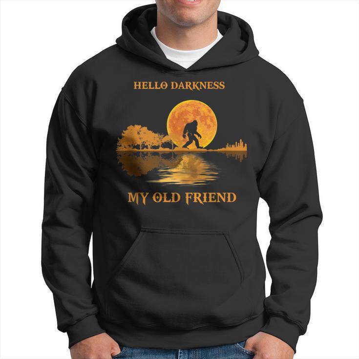 Hello Darkness My Old Friend Bigfoot Sasquatch Lovers Hoodie