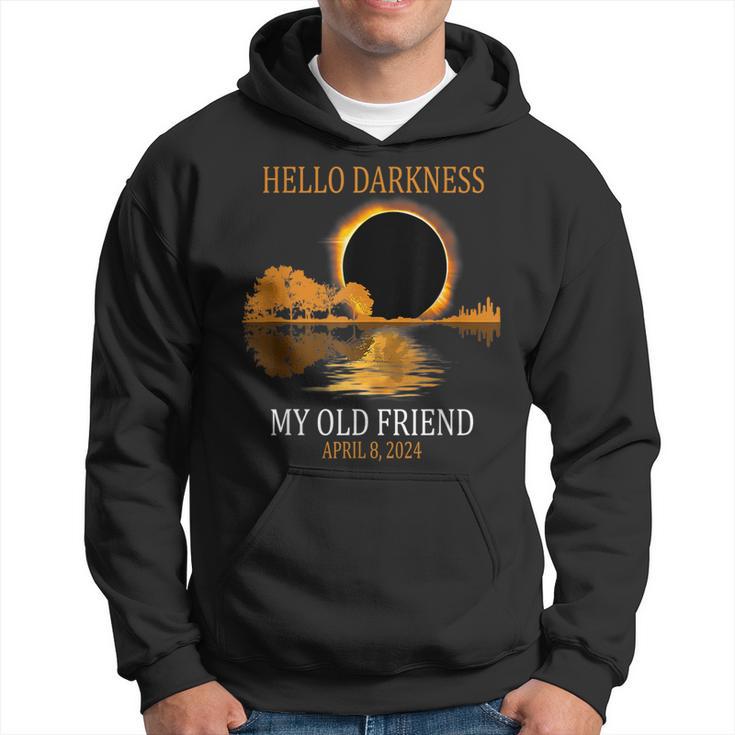 Hello Darkness My Old Friend Total Solar Eclipse 2024 Hoodie