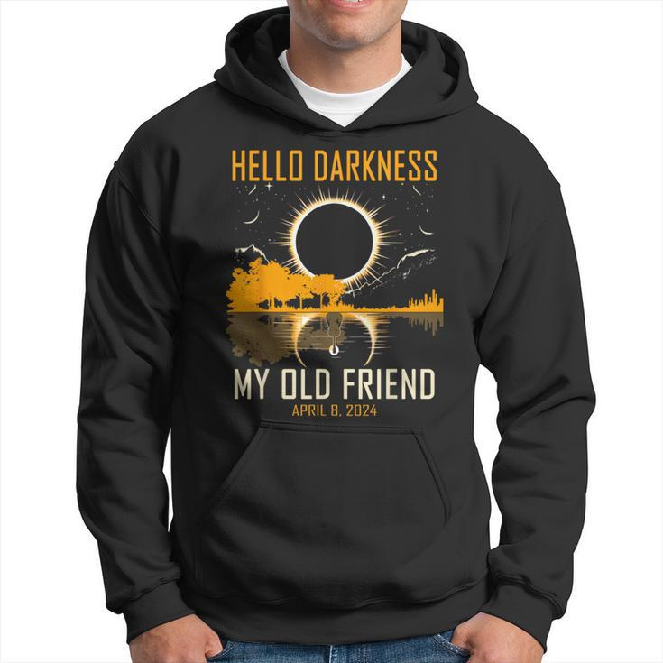 Hello Darkness My Old Friend Solar Eclipse April 8 2024 Hoodie