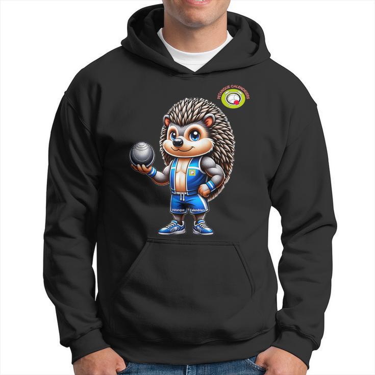 Sweat à Capuche Herisson Pétanque - Mascotte Pour Passionnés De Pétanque & Boulistes