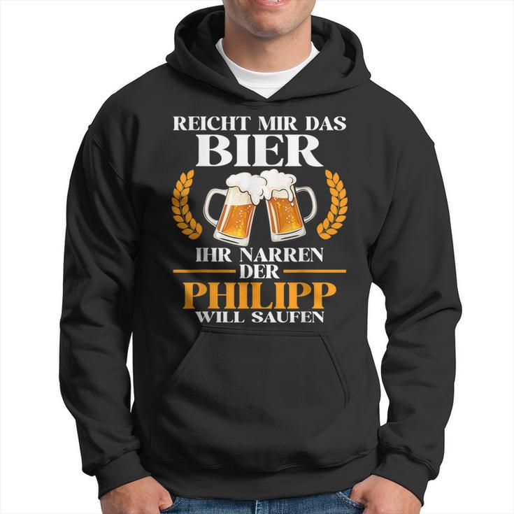 Herren Philipp Lustiger Bier Spruch Name Geburtstag Kapuzenpullover