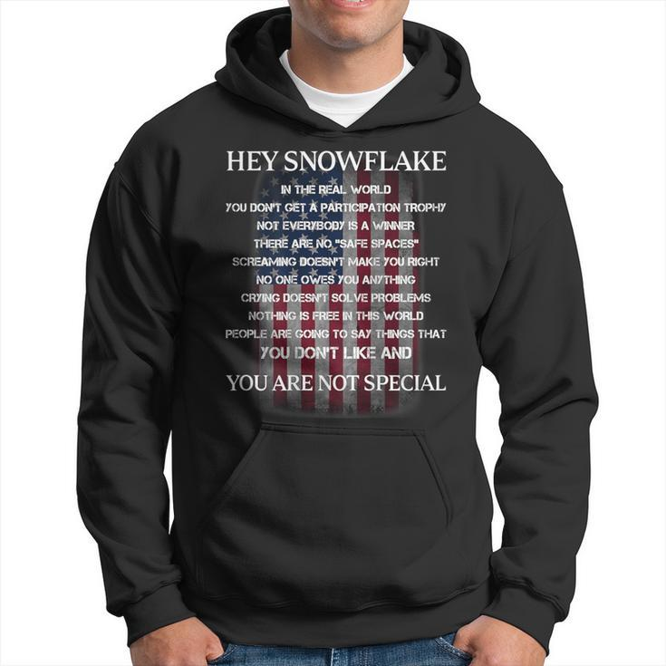 Hey Snowflake You Are Not Special America Flag Hoodie