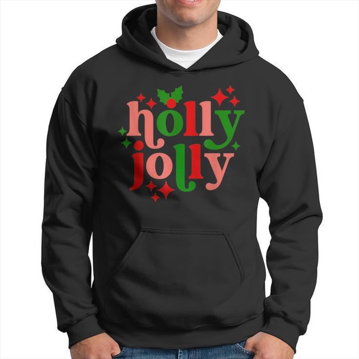 Have A Holly-Jolly Colorful Christmas Mistletoe Xmas Holiday Hoodie