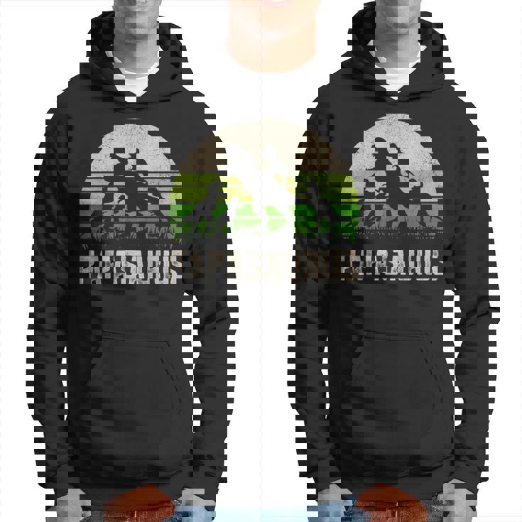 Homme Chemise Humoristique Pour Grand-Père Dinosaure Papasaurus 4 Enfants Fête Des Pères Sweat à capuche