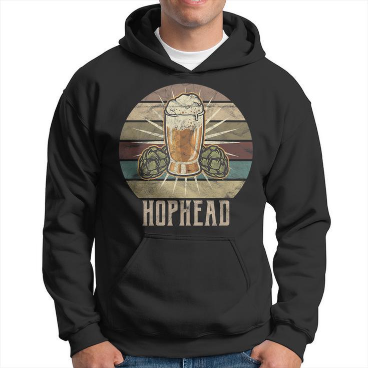 Hophead With Hops And Beer Retro Vintage Craft Beer Hops Hoodie