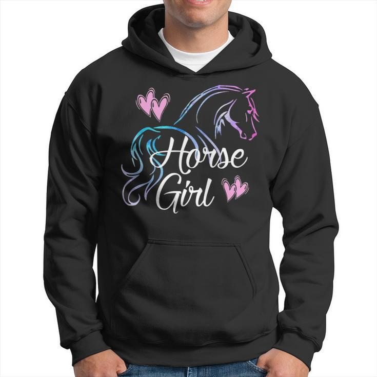 Horse Girl Equestrian Ridern Tween Kid Women Horse Lover Hoodie