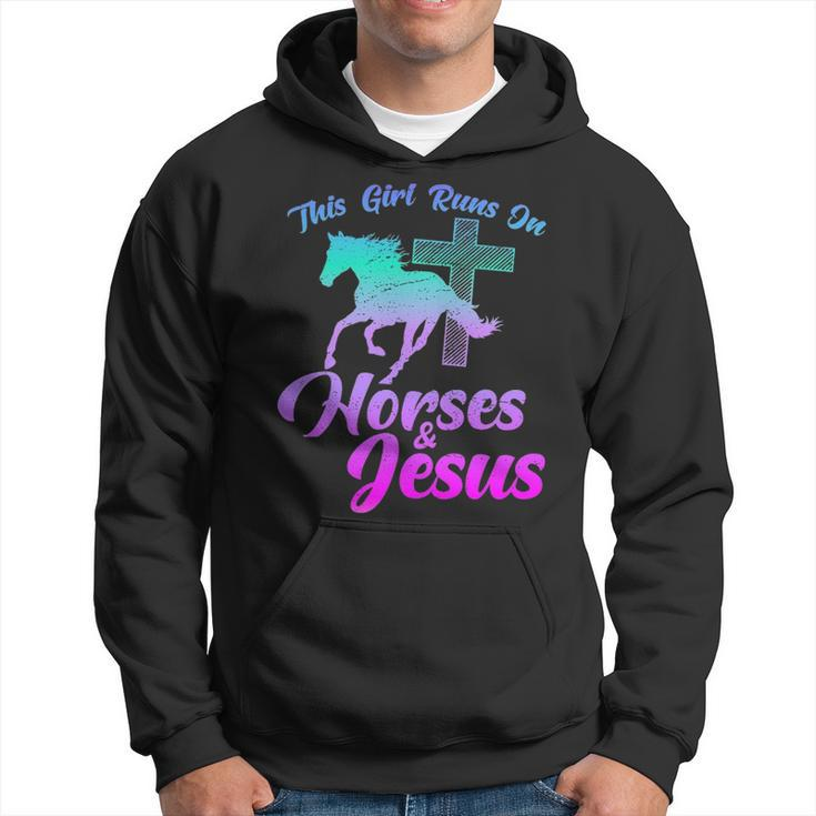 Horse Riding This Girl Runs Horses & Jesus Christian Hoodie