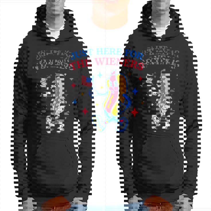 Hot Dog I'm Just Here For The Wieners Fourth Of July Hoodie