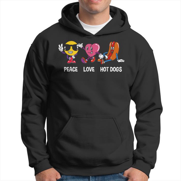 Hotdog Lovers Peace Love Hot Dogs Hoodie