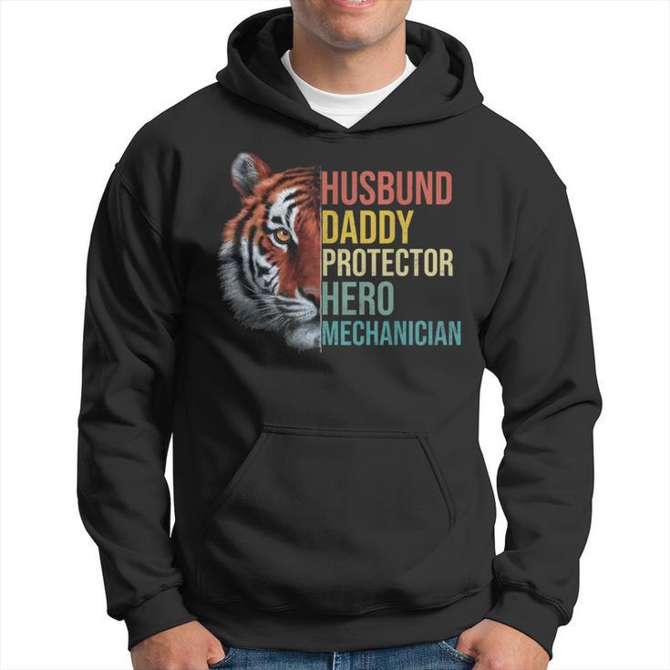 Husband Daddy Protector Hero Mechanician Father's Day Father Hoodie